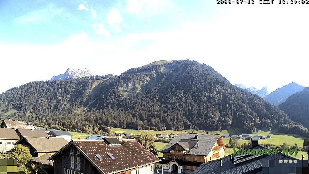 Archived image Webcam Schoppernau: Mt. Zitterklapfen