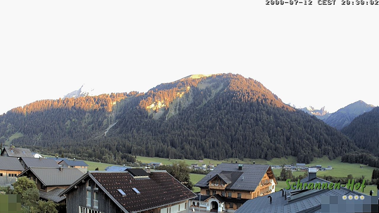 Archived image Webcam Schoppernau: Mt. Zitterklapfen