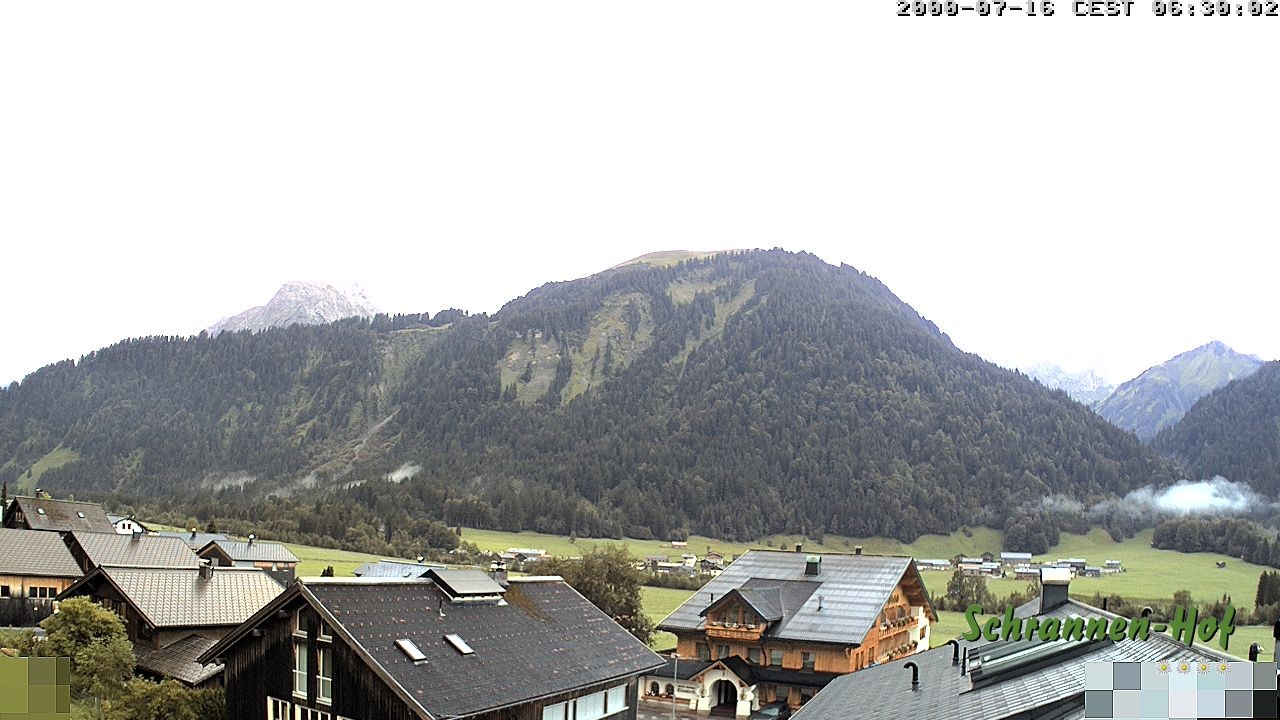 Archived image Webcam Schoppernau: Mt. Zitterklapfen