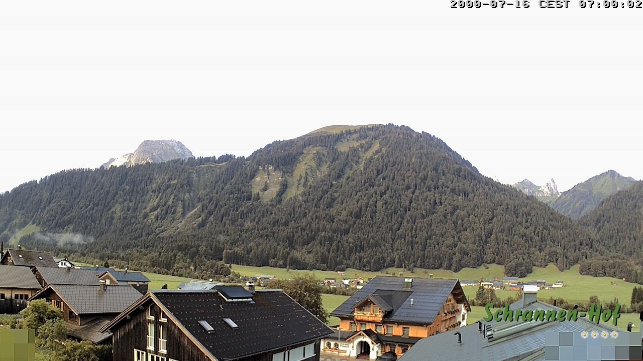 Archived image Webcam Schoppernau: Mt. Zitterklapfen