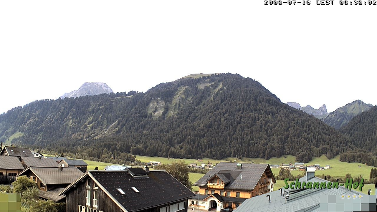 Archived image Webcam Schoppernau: Mt. Zitterklapfen