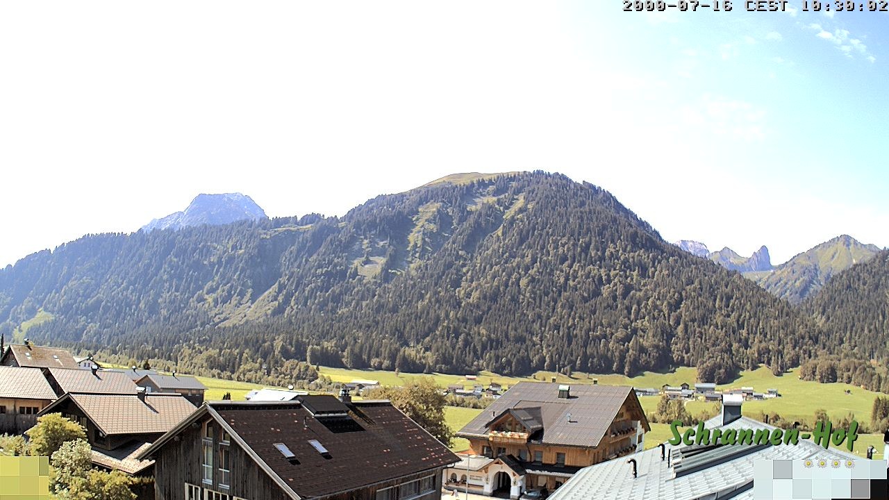 Archived image Webcam Schoppernau: Mt. Zitterklapfen