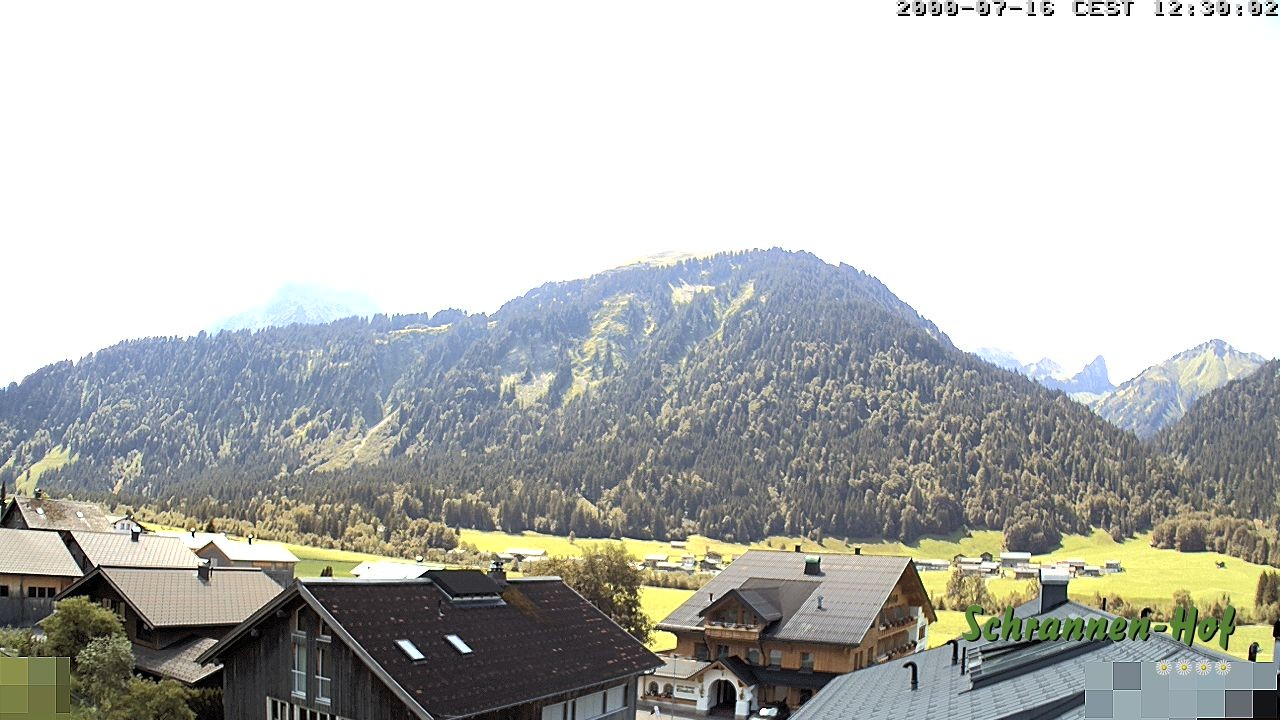 Archived image Webcam Schoppernau: Mt. Zitterklapfen