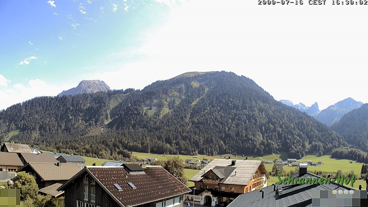 Archived image Webcam Schoppernau: Mt. Zitterklapfen