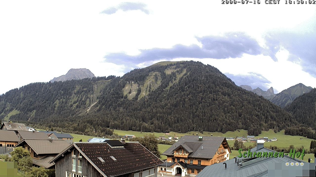 Archived image Webcam Schoppernau: Mt. Zitterklapfen