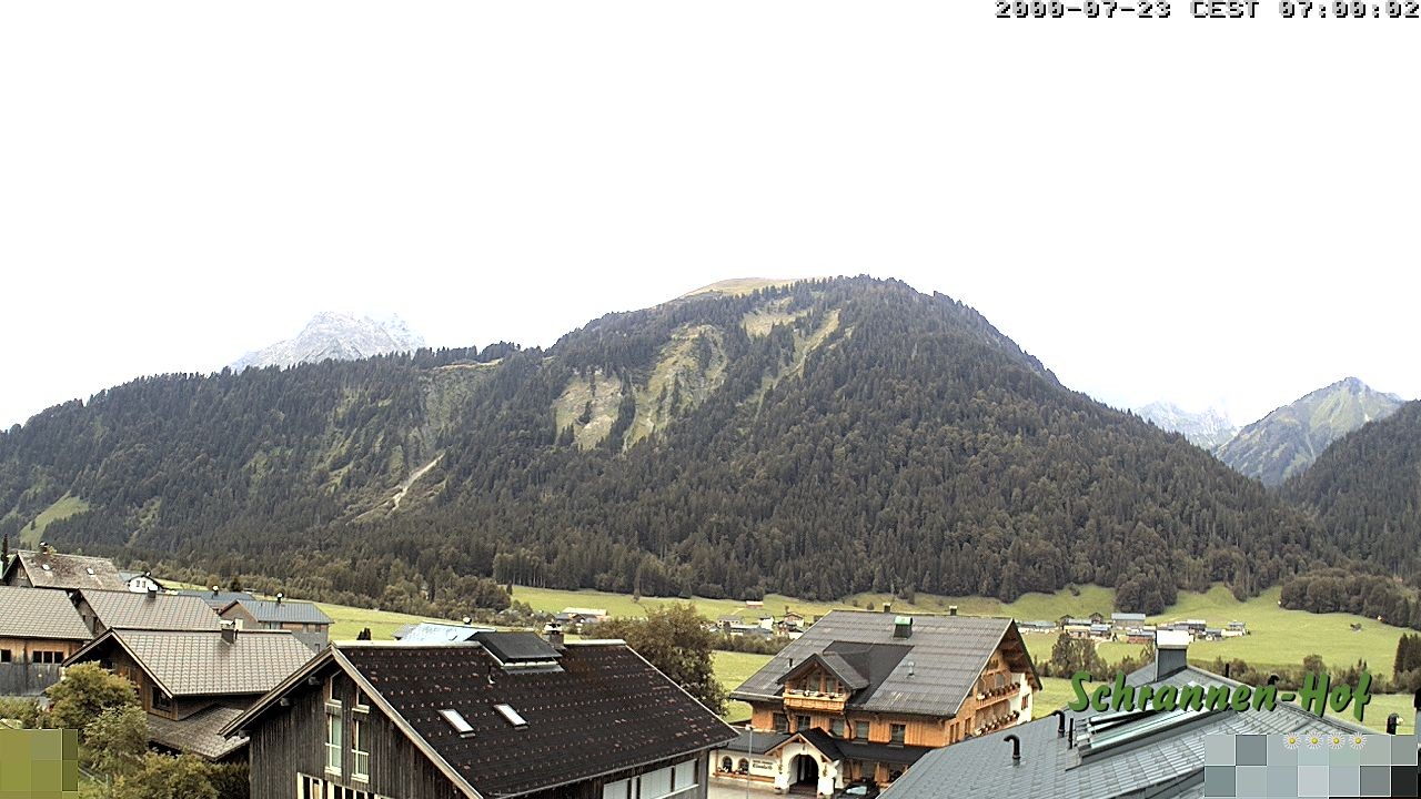 Archiv Foto Webcam Schrannen-Hof: Blick zum Zitterklapfen