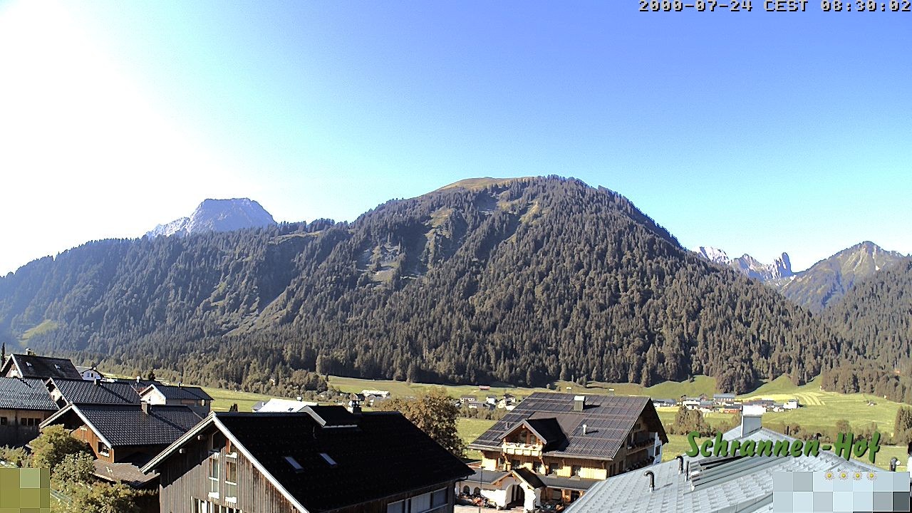 Archiv Foto Webcam Schrannen-Hof: Blick zum Zitterklapfen