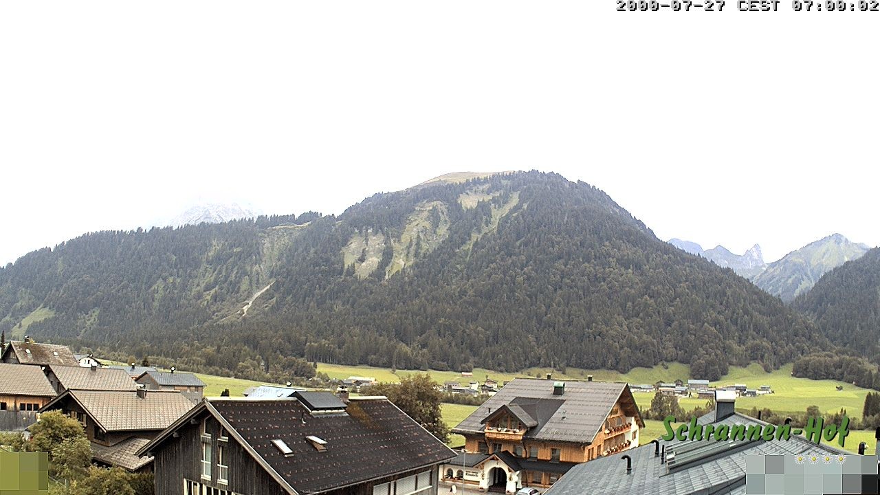Archiv Foto Webcam Schrannen-Hof: Blick zum Zitterklapfen