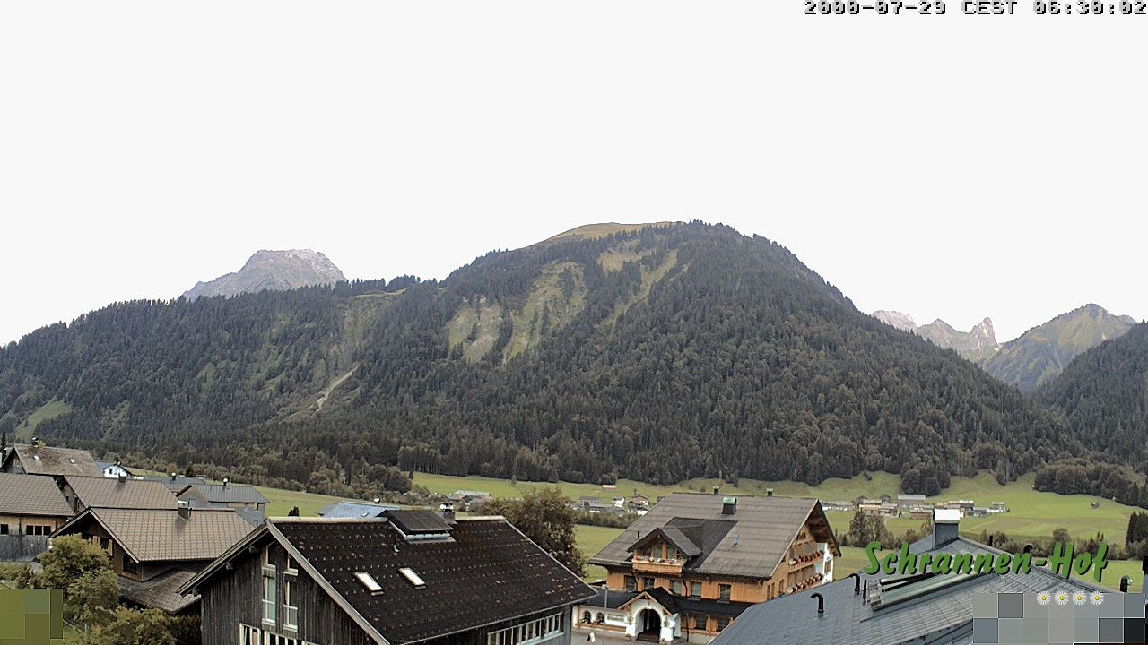 Archived image Webcam Schoppernau: Mt. Zitterklapfen