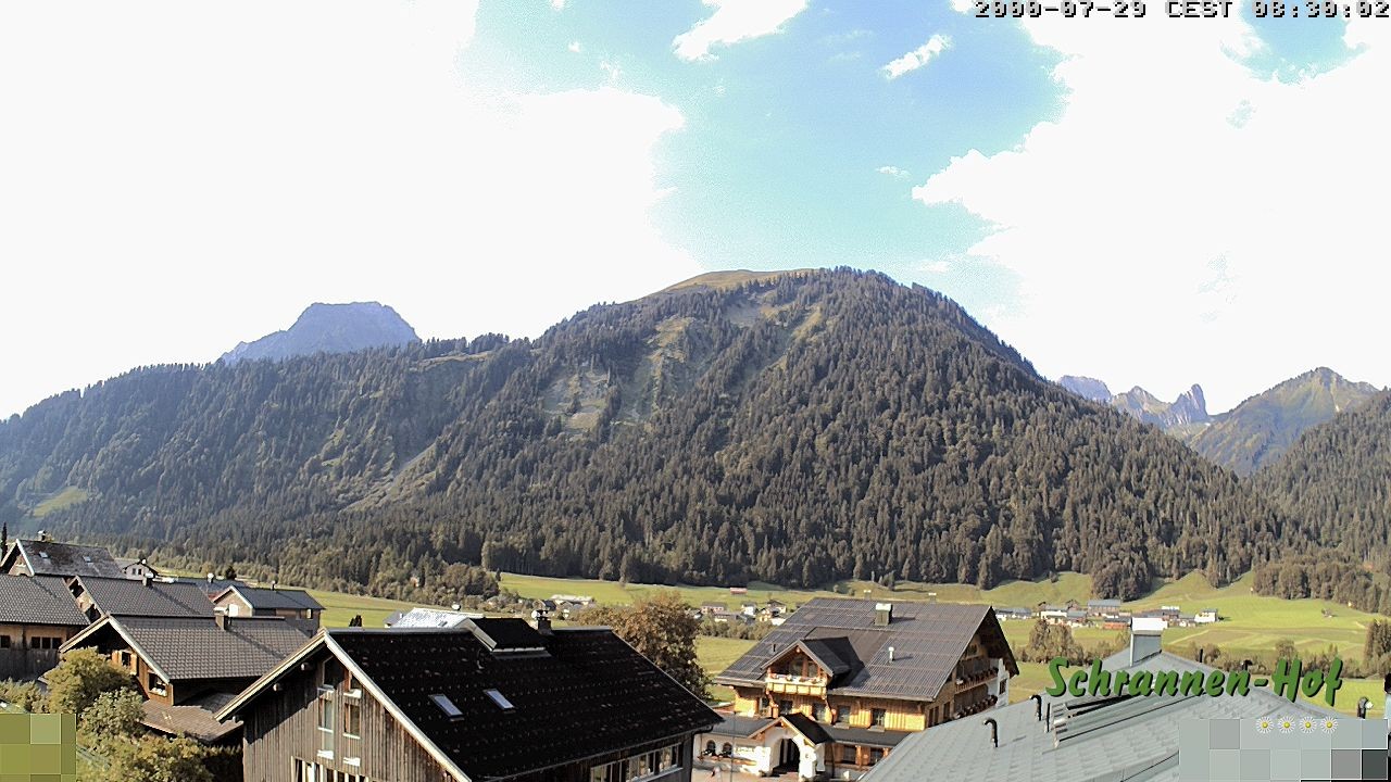 Archived image Webcam Schoppernau: Mt. Zitterklapfen