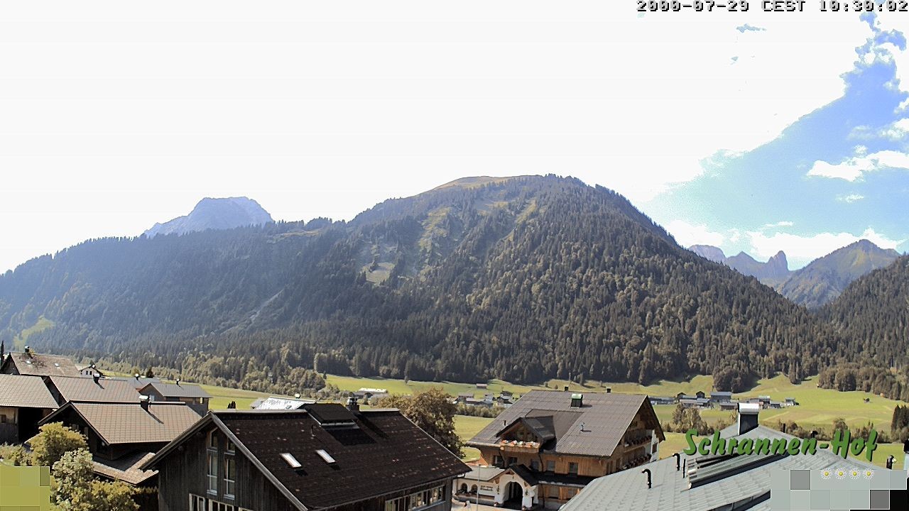 Archived image Webcam Schoppernau: Mt. Zitterklapfen