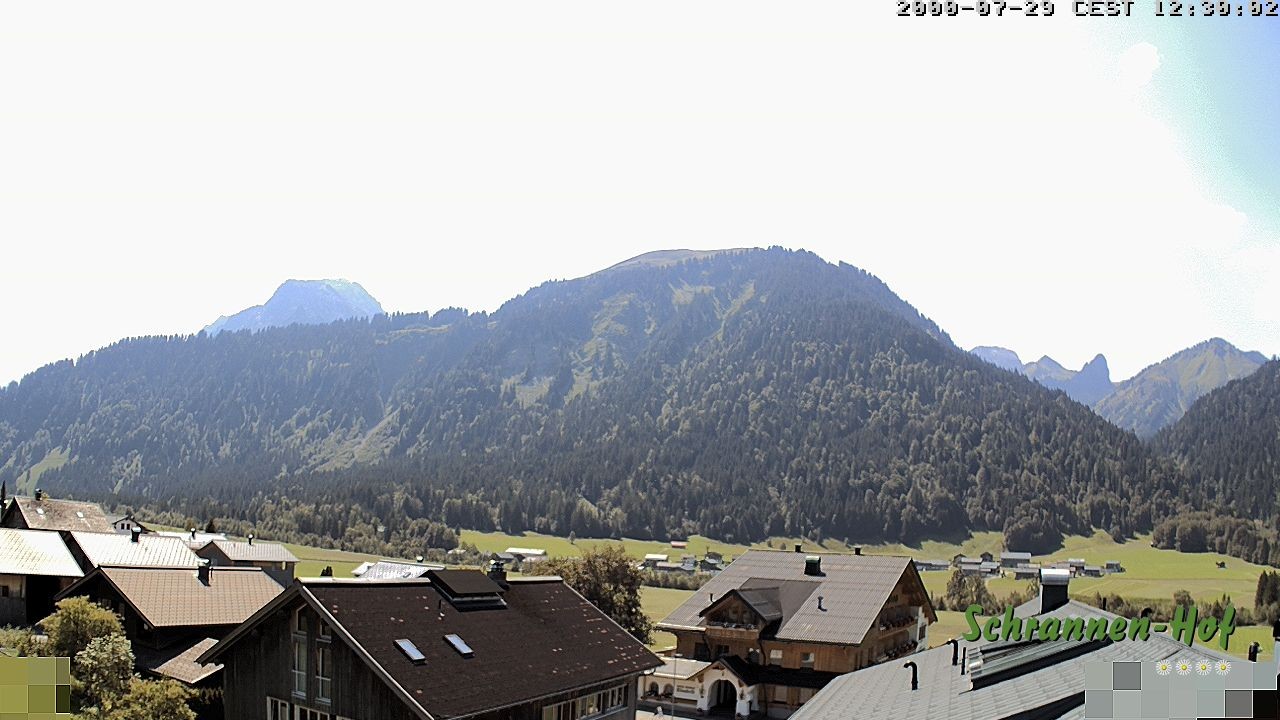 Archived image Webcam Schoppernau: Mt. Zitterklapfen