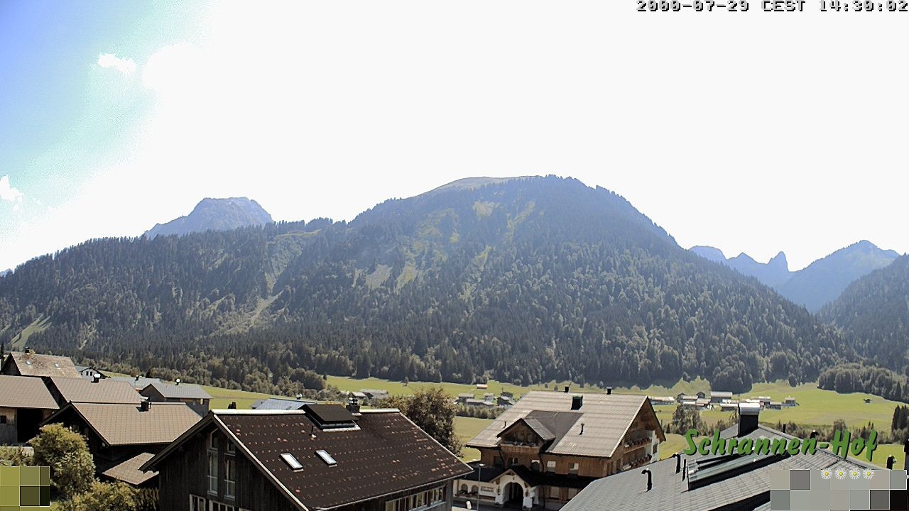 Archived image Webcam Schoppernau: Mt. Zitterklapfen