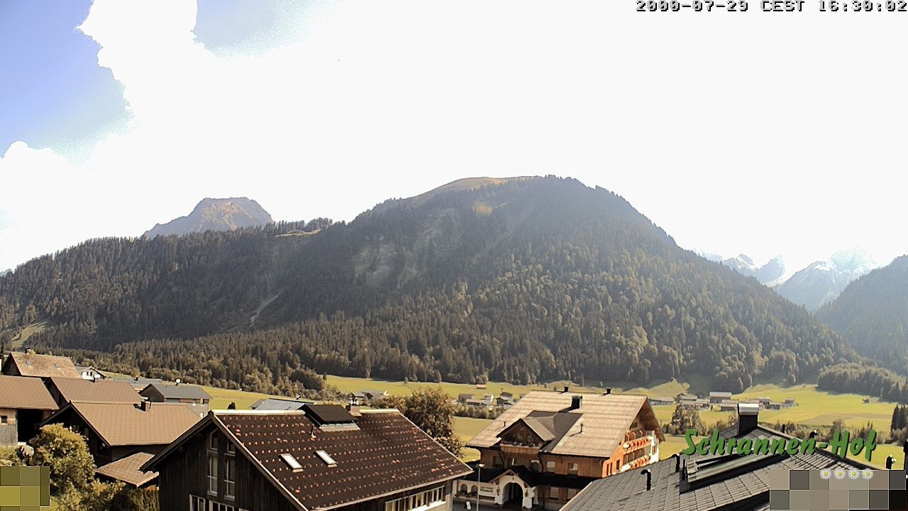 Archived image Webcam Schoppernau: Mt. Zitterklapfen