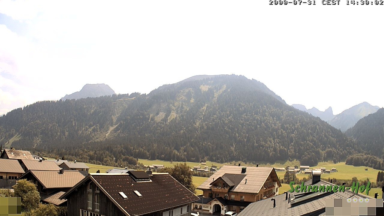 Archived image Webcam Schoppernau: Mt. Zitterklapfen