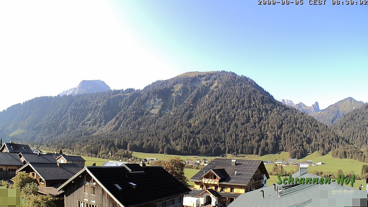 Archiv Foto Webcam Schrannen-Hof: Blick zum Zitterklapfen
