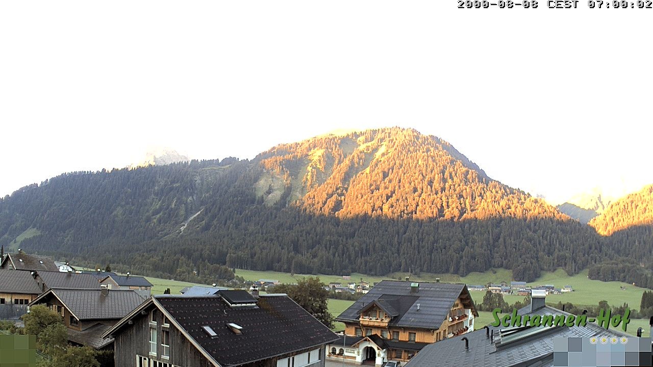 Archiv Foto Webcam Schrannen-Hof: Blick zum Zitterklapfen
