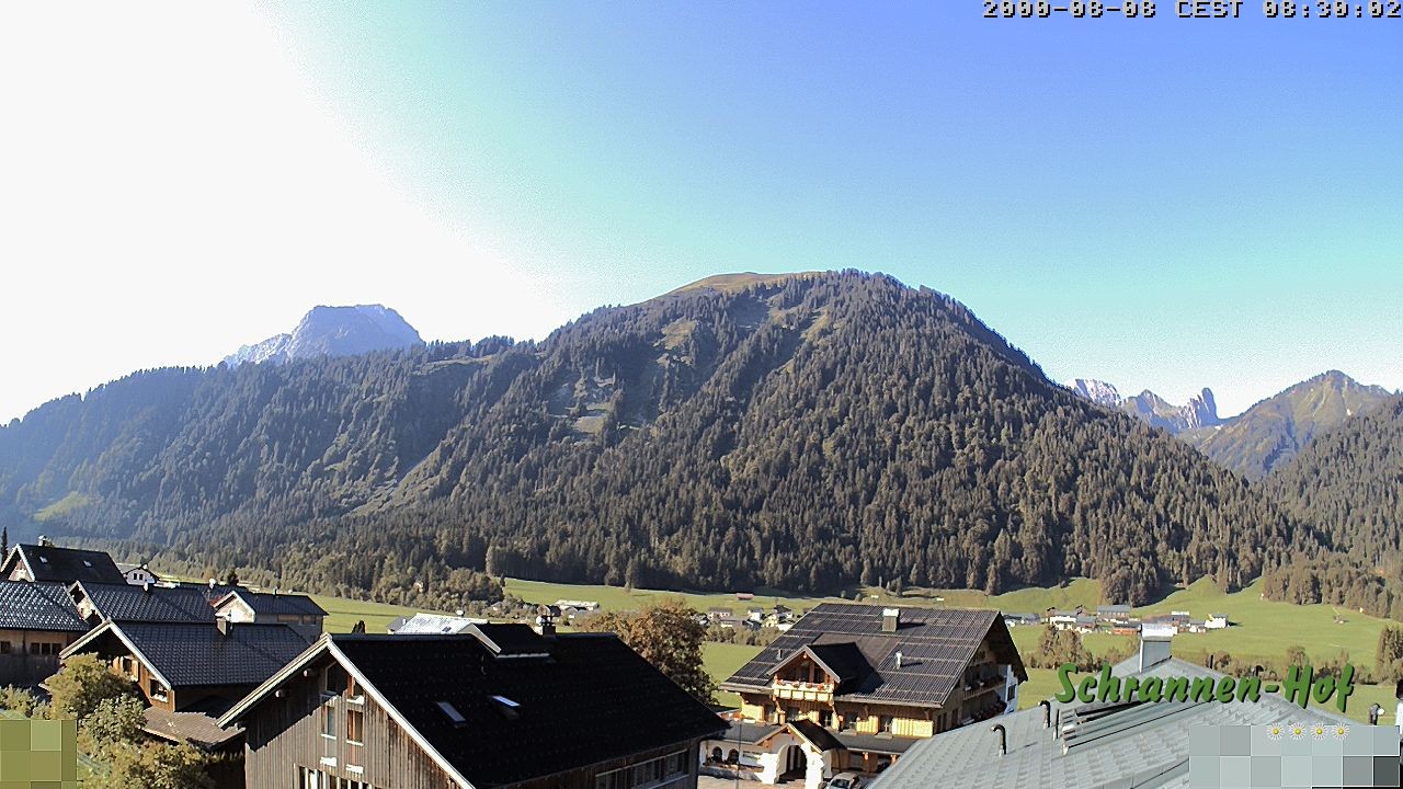 Archiv Foto Webcam Schrannen-Hof: Blick zum Zitterklapfen