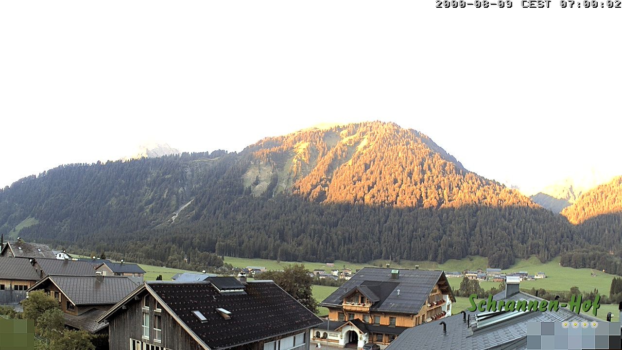 Archiv Foto Webcam Schrannen-Hof: Blick zum Zitterklapfen