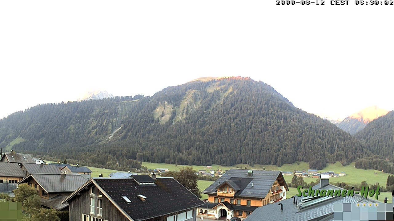 Archived image Webcam Schoppernau: Mt. Zitterklapfen