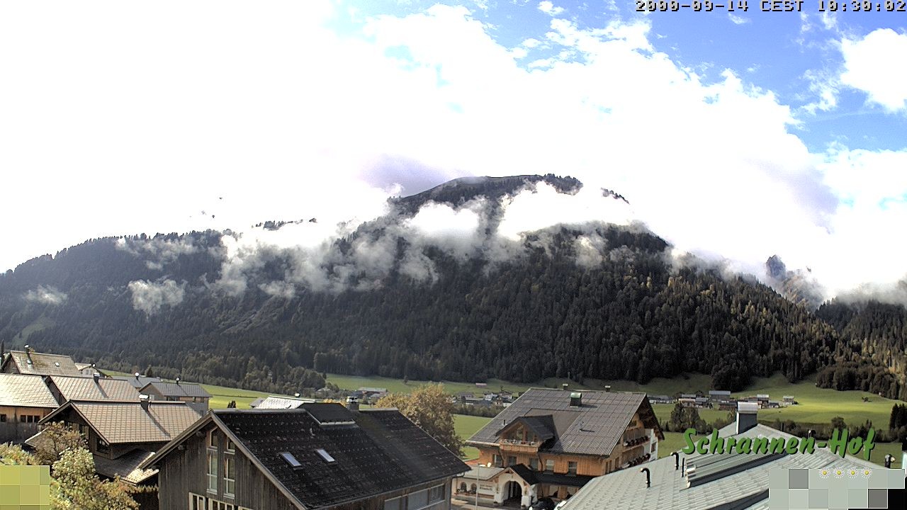 Archiv Foto Webcam Schrannen-Hof: Blick zum Zitterklapfen