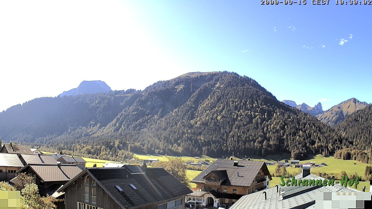 Archived image Webcam Schoppernau: Mt. Zitterklapfen