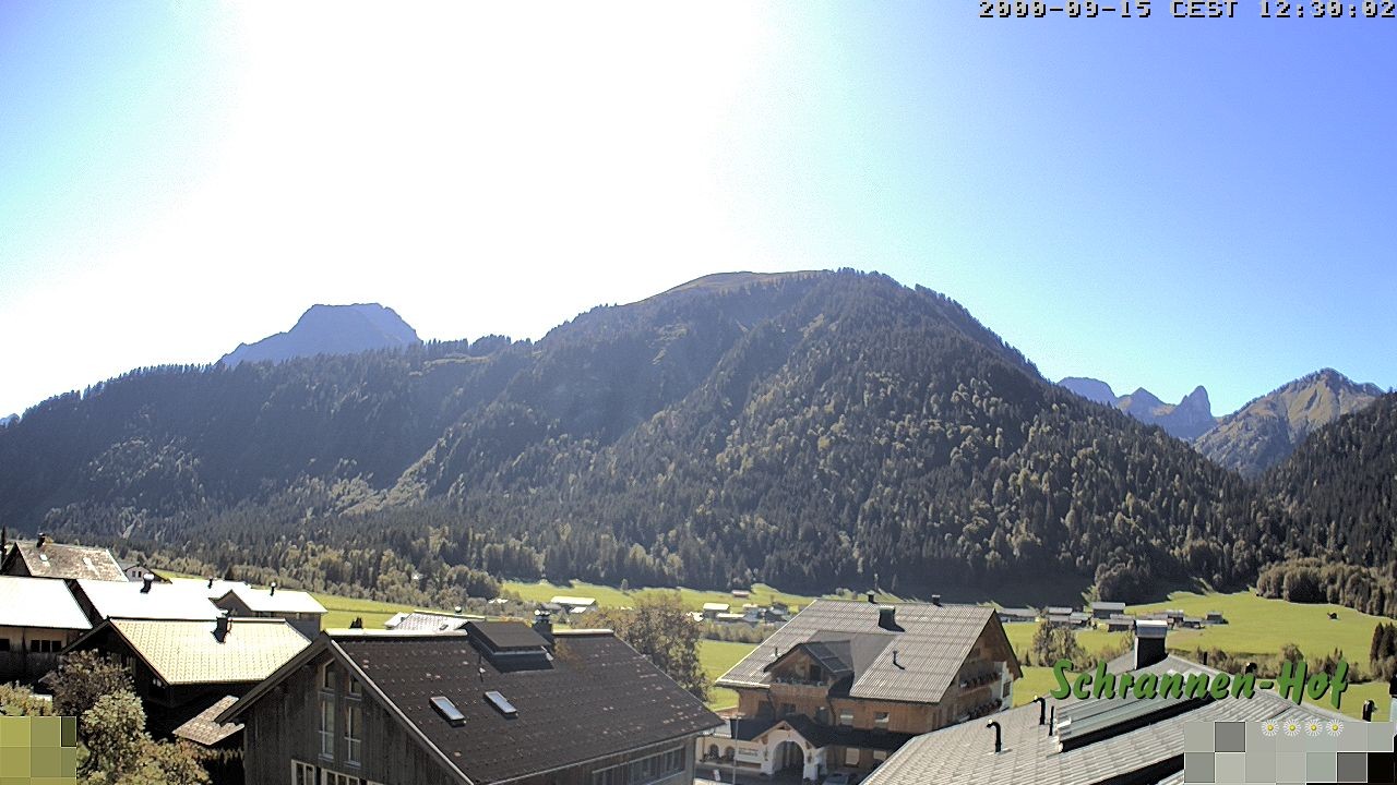 Archived image Webcam Schoppernau: Mt. Zitterklapfen
