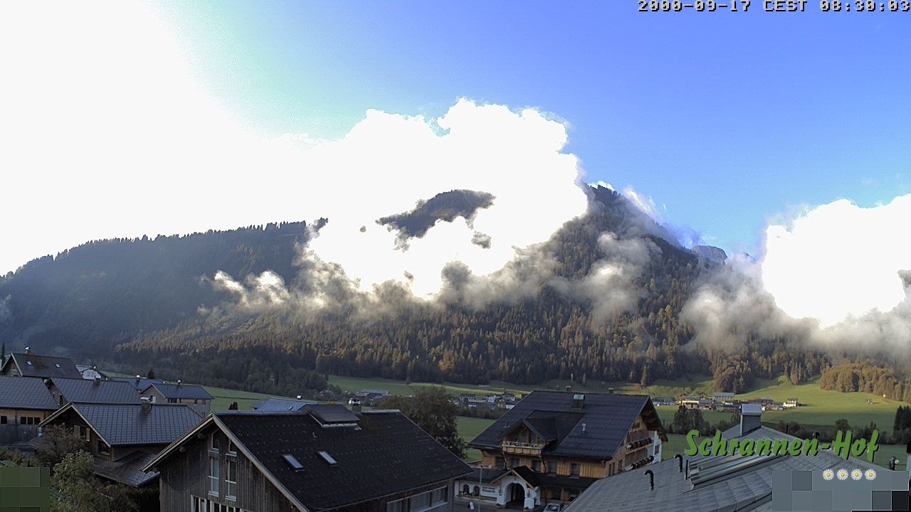 Archiv Foto Webcam Schrannen-Hof: Blick zum Zitterklapfen