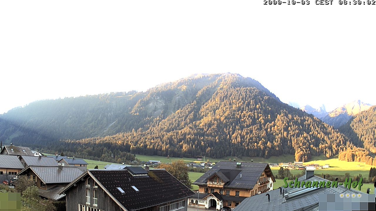 Archived image Webcam Schoppernau: Mt. Zitterklapfen