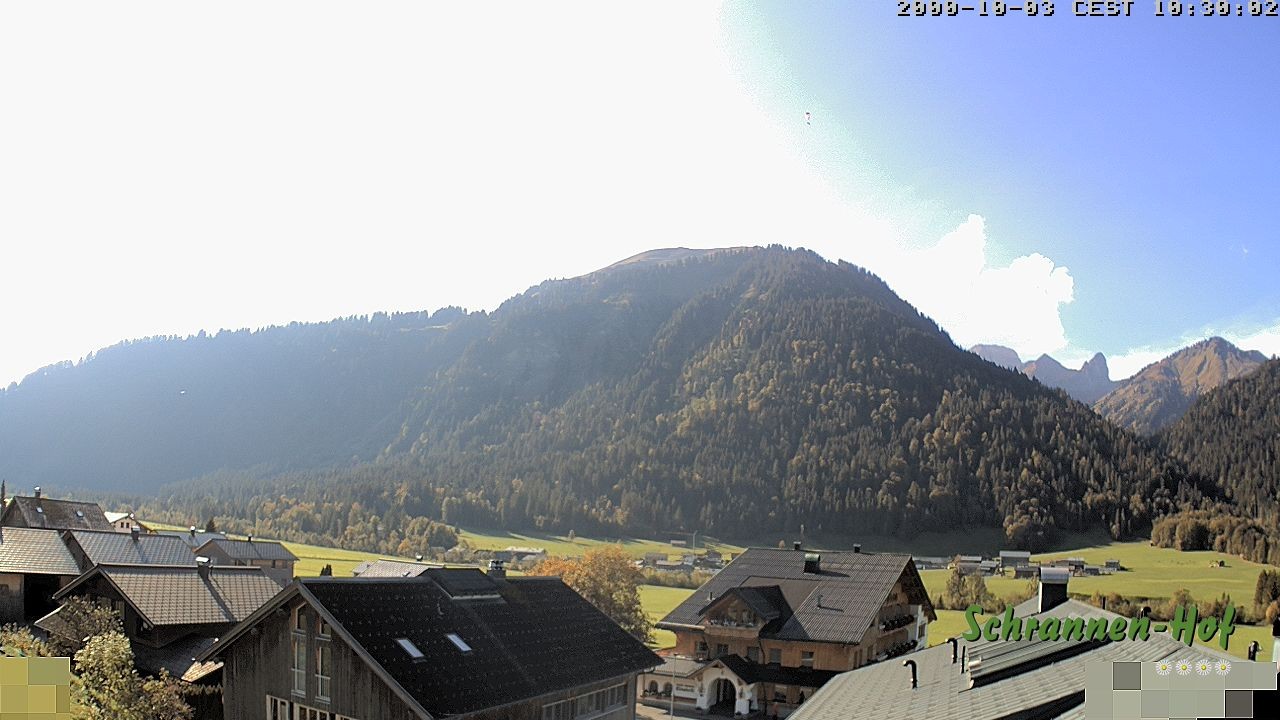Archived image Webcam Schoppernau: Mt. Zitterklapfen