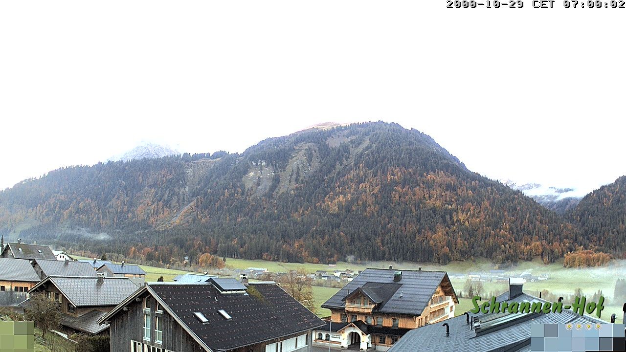 Archived image Webcam Schoppernau: Mt. Zitterklapfen