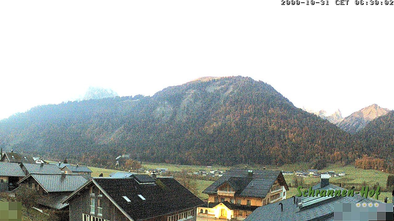 Archived image Webcam Schoppernau: Mt. Zitterklapfen