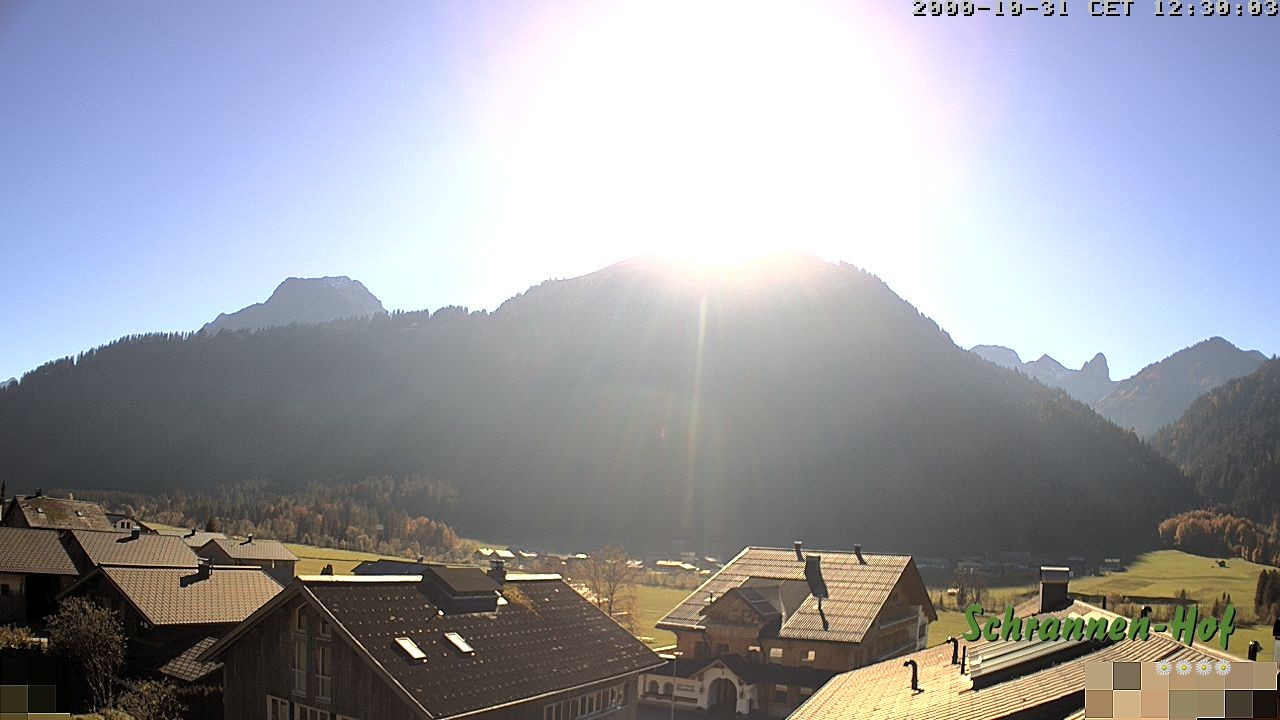 Archived image Webcam Schoppernau: Mt. Zitterklapfen