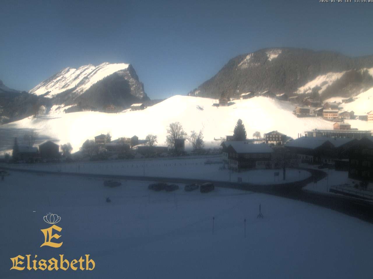Archiv Foto Webcam Schoppernau: Ausblick Hotel Elisabeth