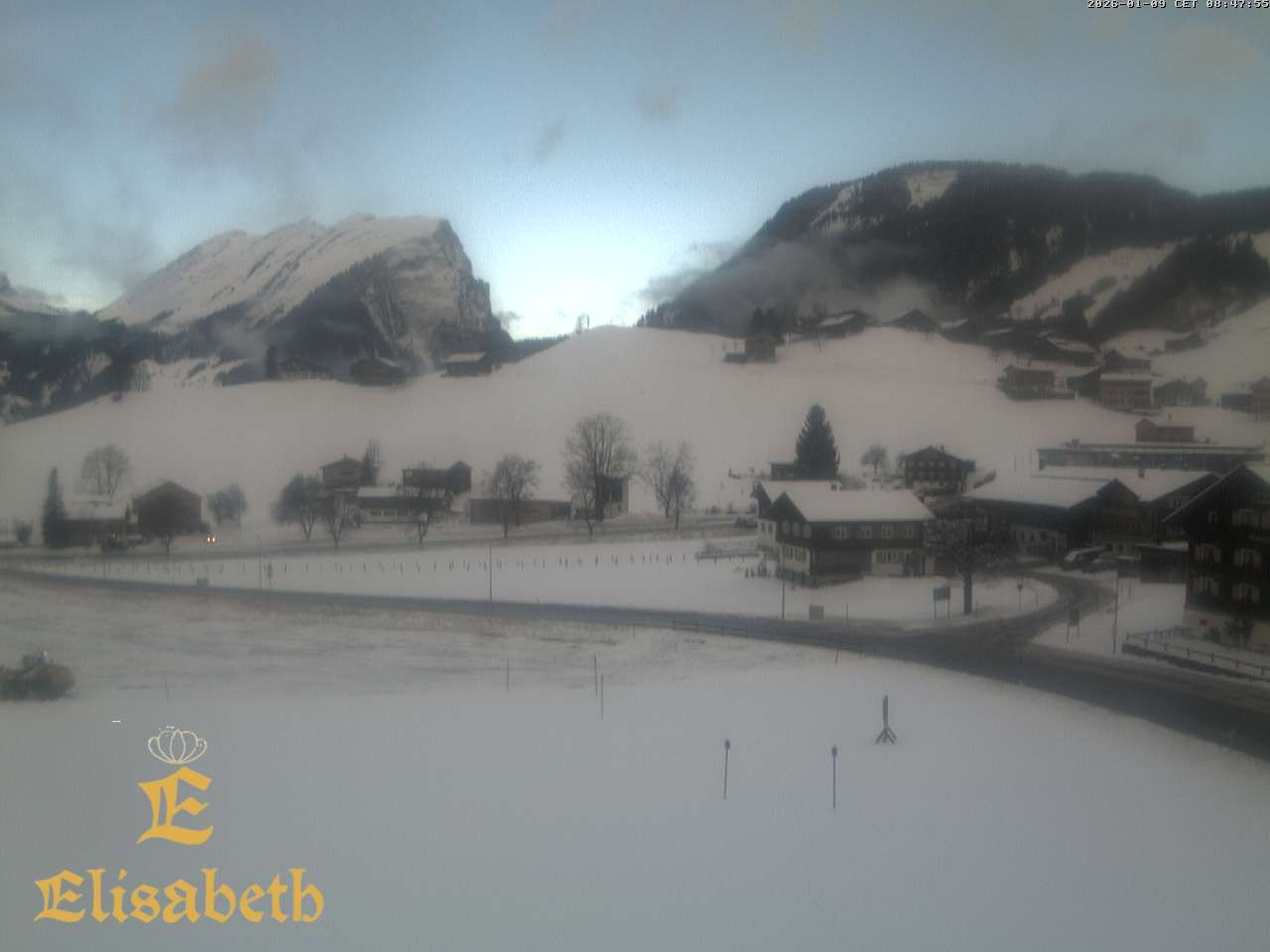 Archiv Foto Webcam Schoppernau: Ausblick Hotel Elisabeth
