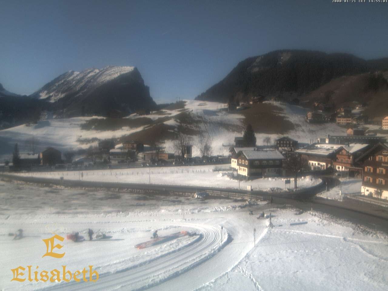 Archiv Foto Webcam Schoppernau: Ausblick Hotel Elisabeth