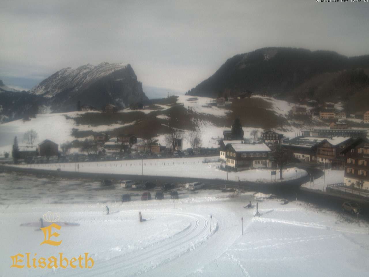 Archiv Foto Webcam Schoppernau: Ausblick Hotel Elisabeth