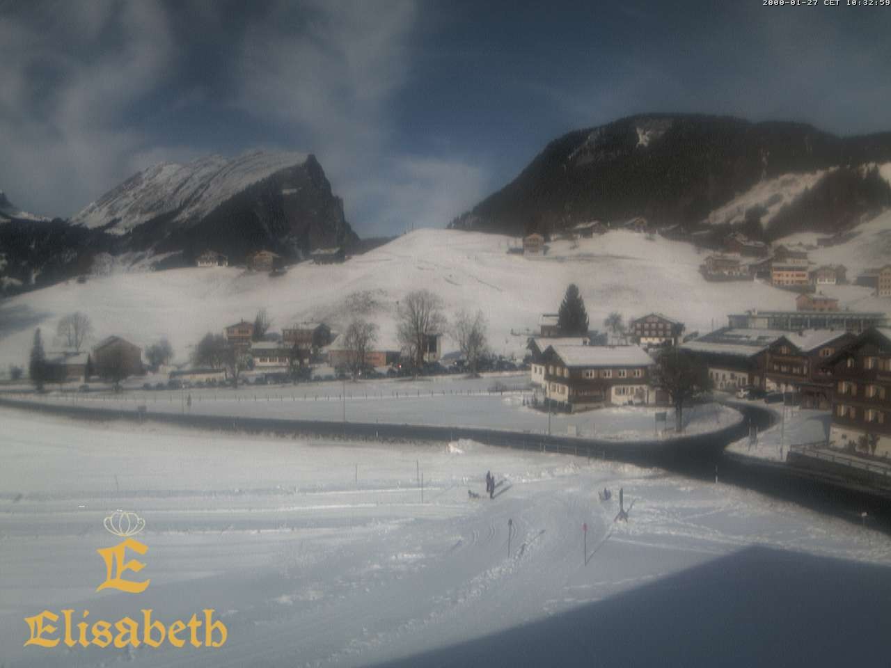 Archiv Foto Webcam Schoppernau: Ausblick Hotel Elisabeth