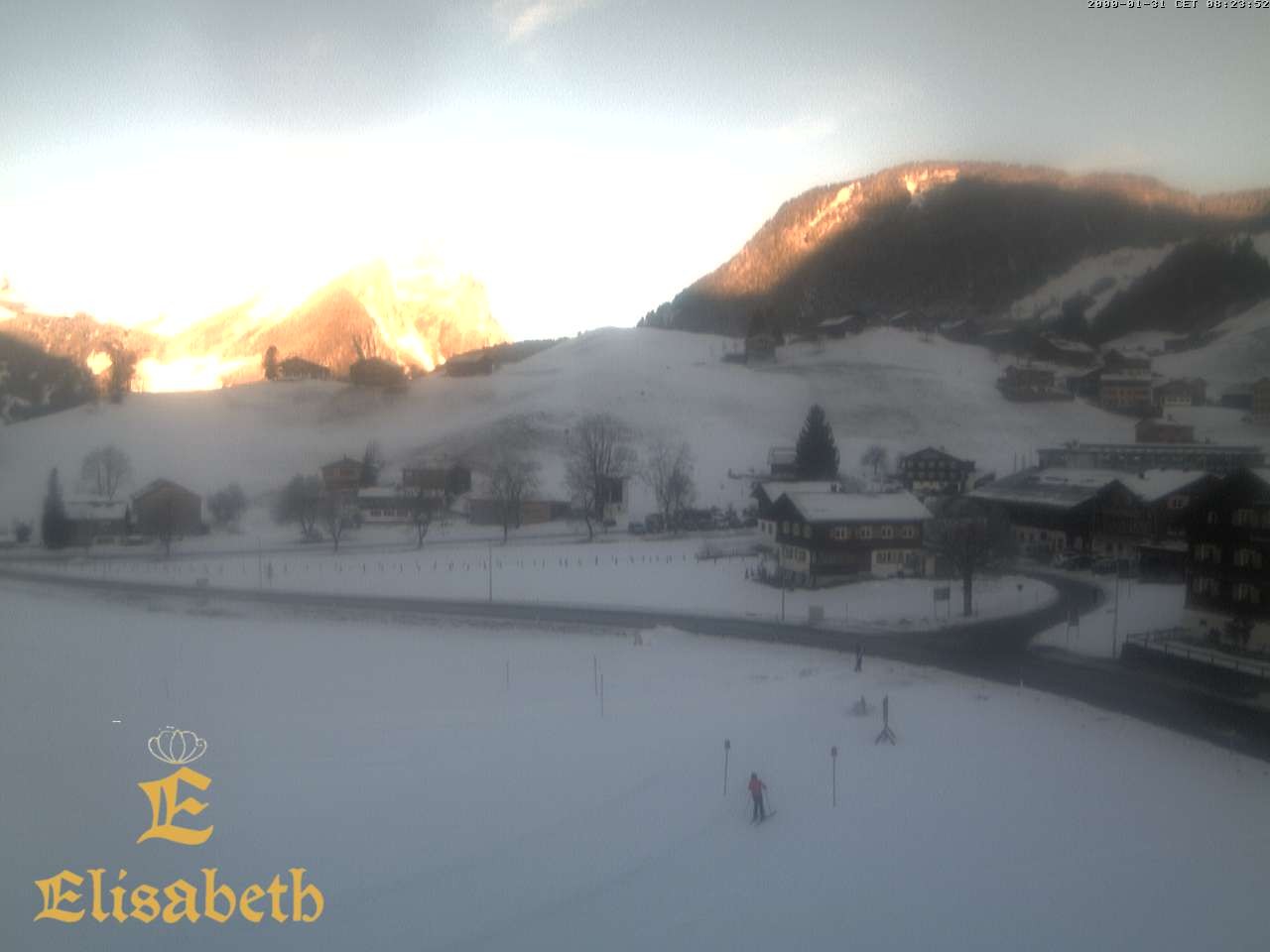 Archiv Foto Webcam Schoppernau: Ausblick Hotel Elisabeth