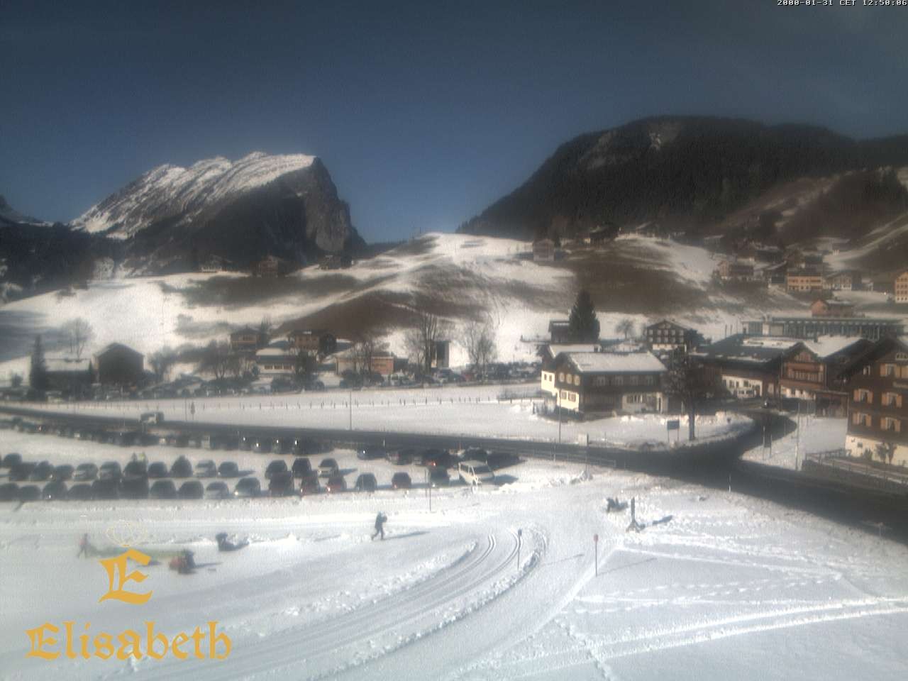 Archiv Foto Webcam Schoppernau: Ausblick Hotel Elisabeth