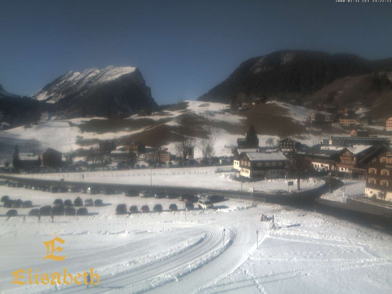 Archiv Foto Webcam Schoppernau: Ausblick Hotel Elisabeth