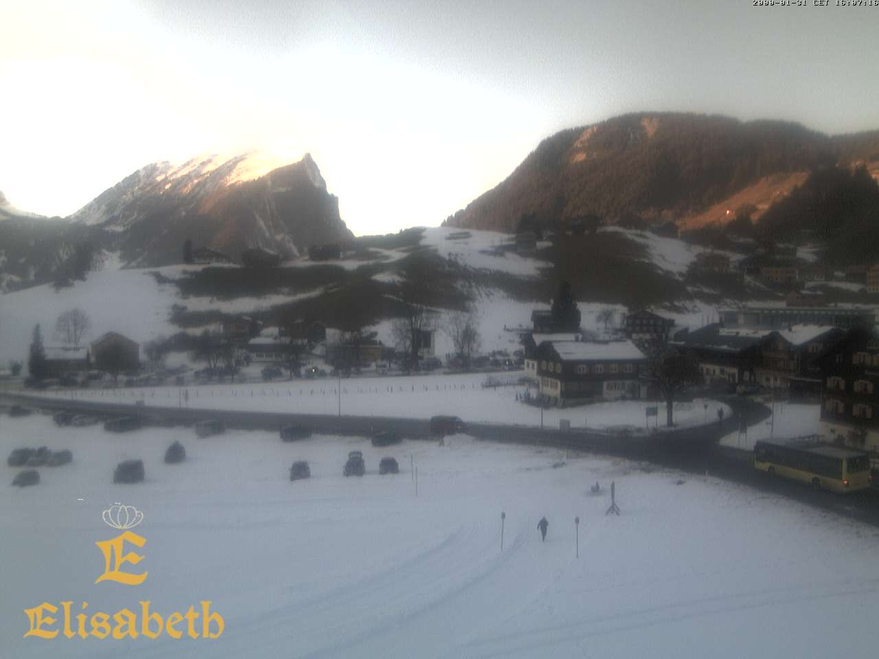 Archiv Foto Webcam Schoppernau: Ausblick Hotel Elisabeth