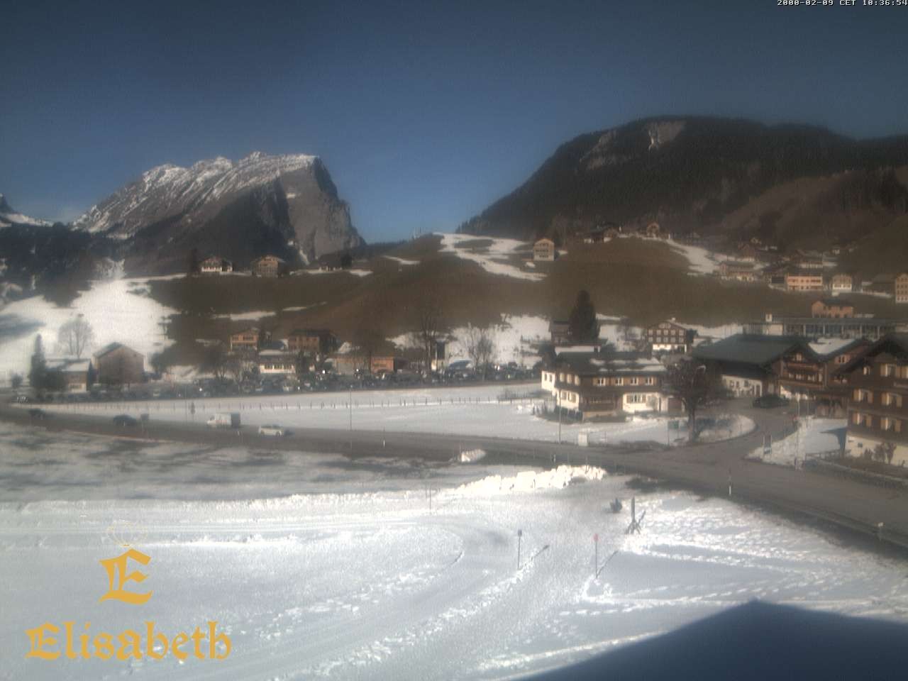 Archiv Foto Webcam Schoppernau: Ausblick Hotel Elisabeth