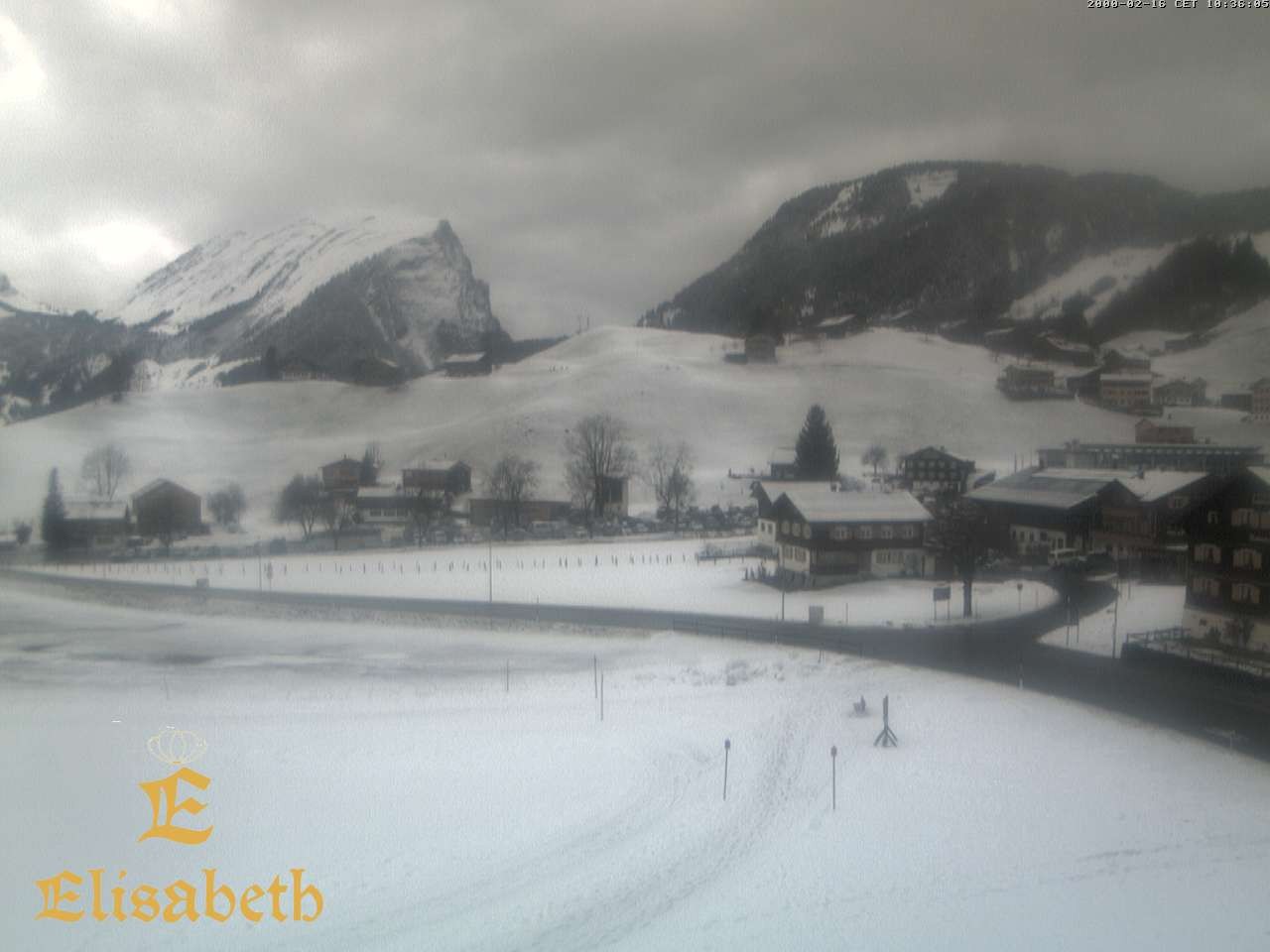 Archiv Foto Webcam Schoppernau: Ausblick Hotel Elisabeth