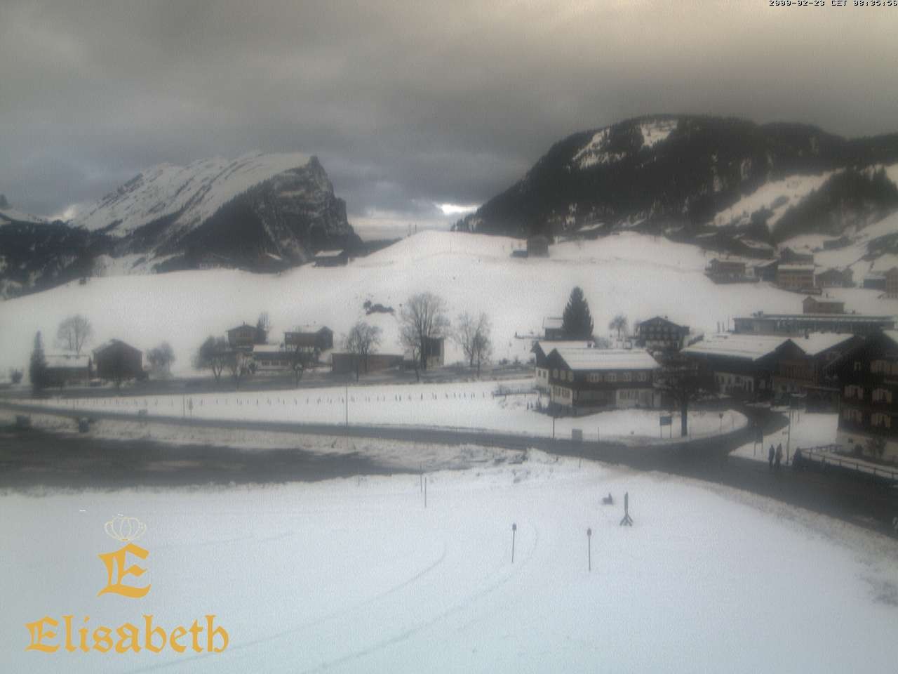Archiv Foto Webcam Schoppernau: Ausblick Hotel Elisabeth