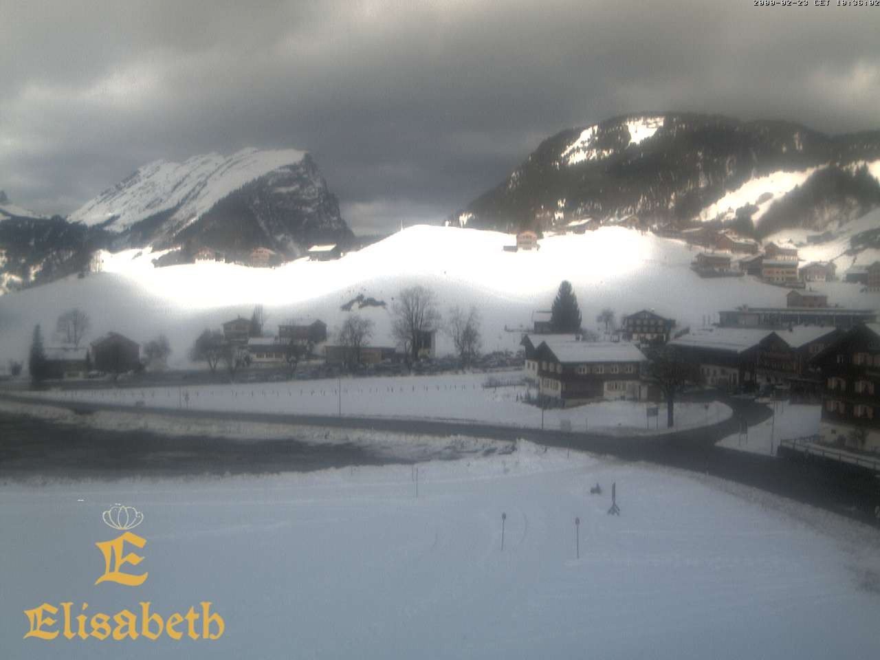 Archiv Foto Webcam Schoppernau: Ausblick Hotel Elisabeth
