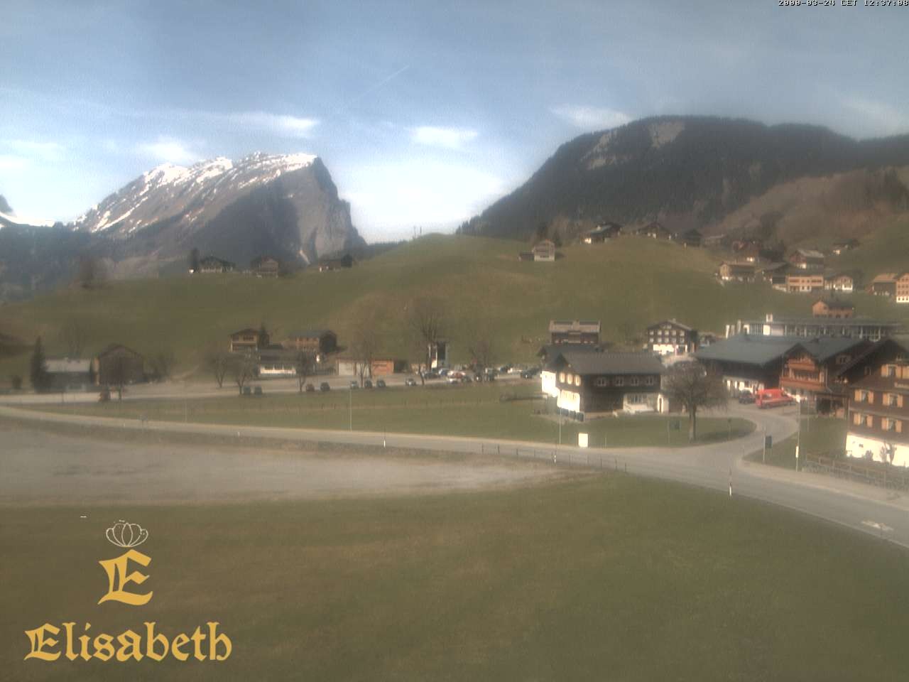Archiv Foto Webcam Schoppernau: Ausblick Hotel Elisabeth