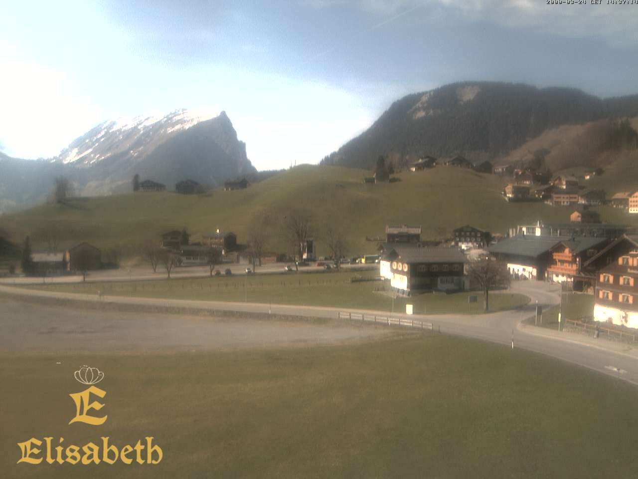 Archiv Foto Webcam Schoppernau: Ausblick Hotel Elisabeth