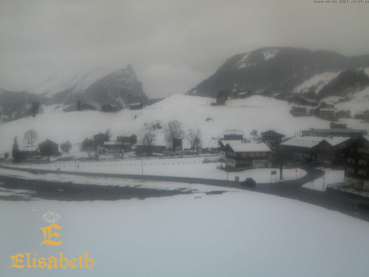 Archiv Foto Webcam Schoppernau: Ausblick Hotel Elisabeth