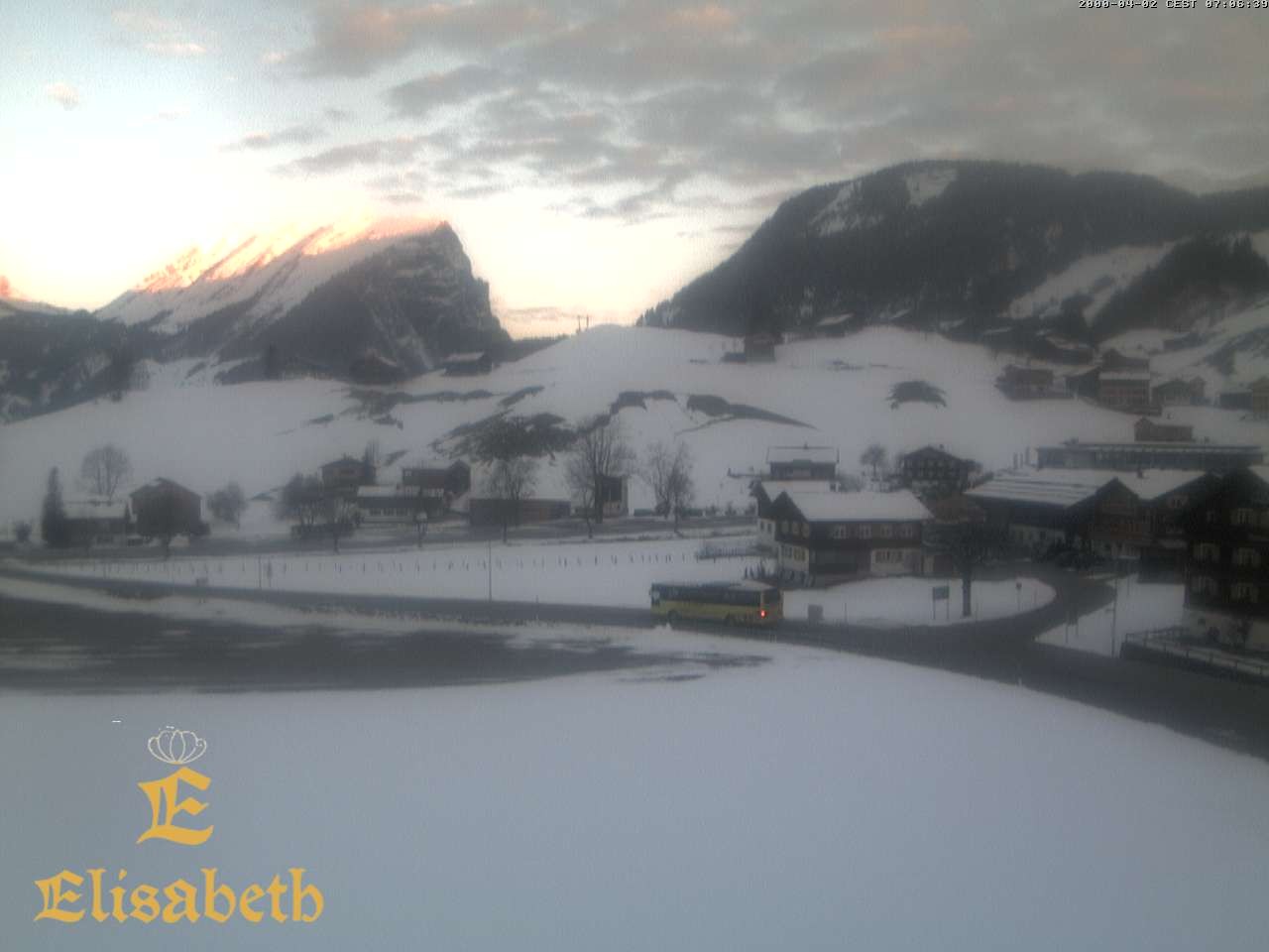Archiv Foto Webcam Schoppernau: Ausblick Hotel Elisabeth